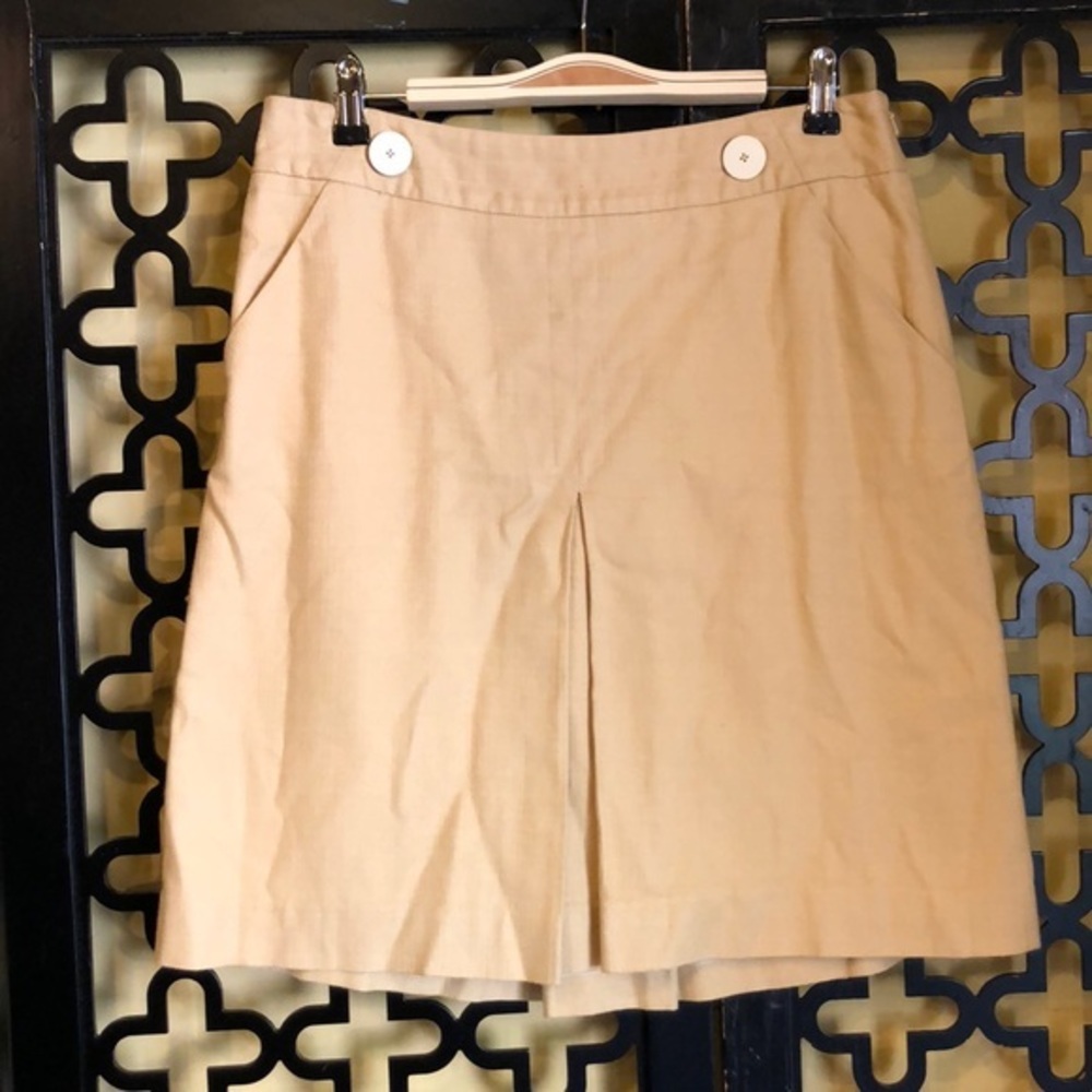 LILLY PULITZER TAN A-LINE 100% COTTON SKIRT SIZE 8